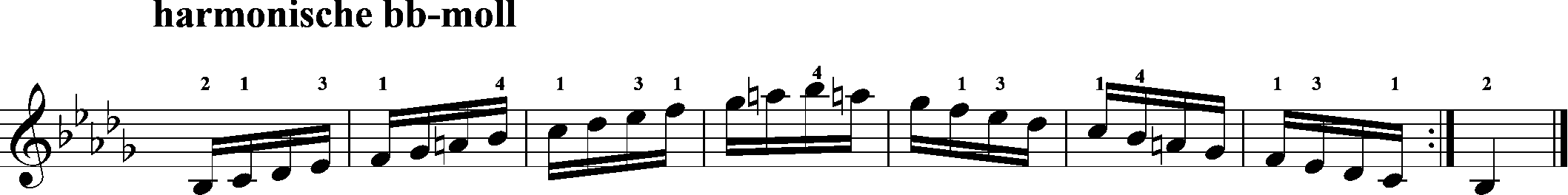 akkordeon, harmonische bb-moll, skalen, hanon